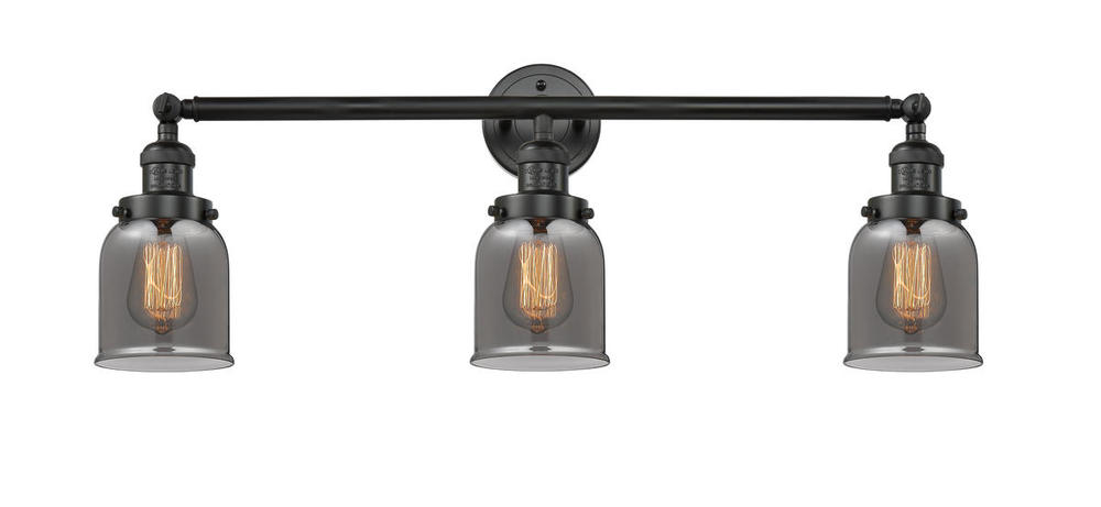 Bell - 3 Light - 30 inch - Matte Black - Bath Vanity Light