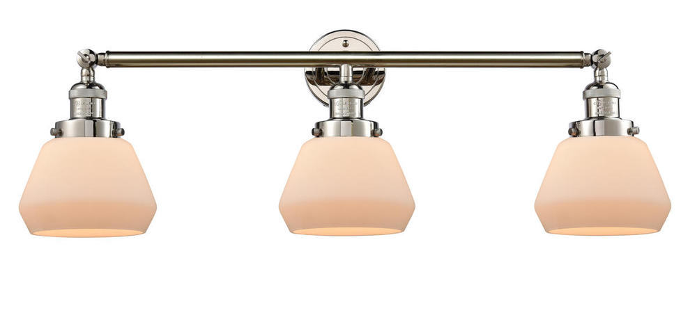 Fulton - 3 Light - 30 inch - Polished Nickel - Bath Vanity Light