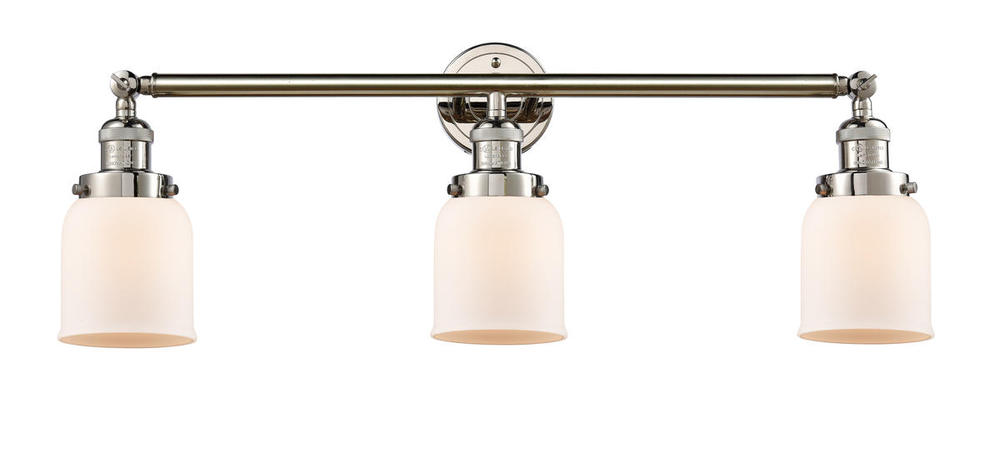 Bell - 3 Light - 30 inch - Polished Nickel - Bath Vanity Light