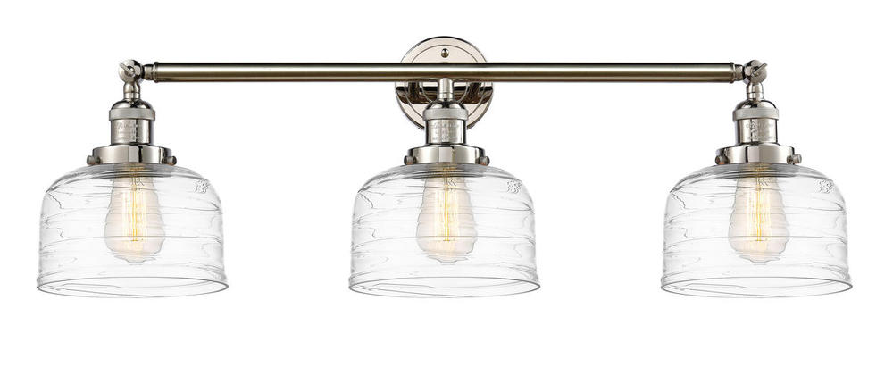 Bell - 3 Light - 32 inch - Polished Nickel - Bath Vanity Light