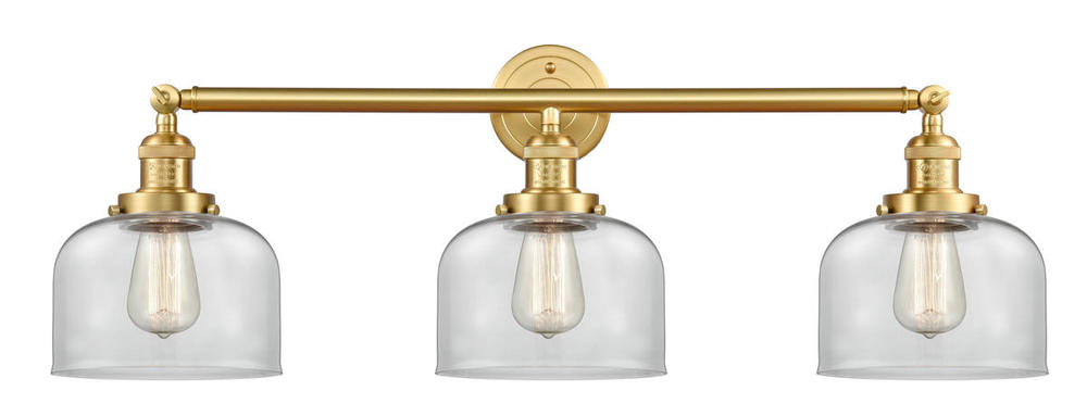 Bell - 3 Light - 32 inch - Satin Gold - Bath Vanity Light