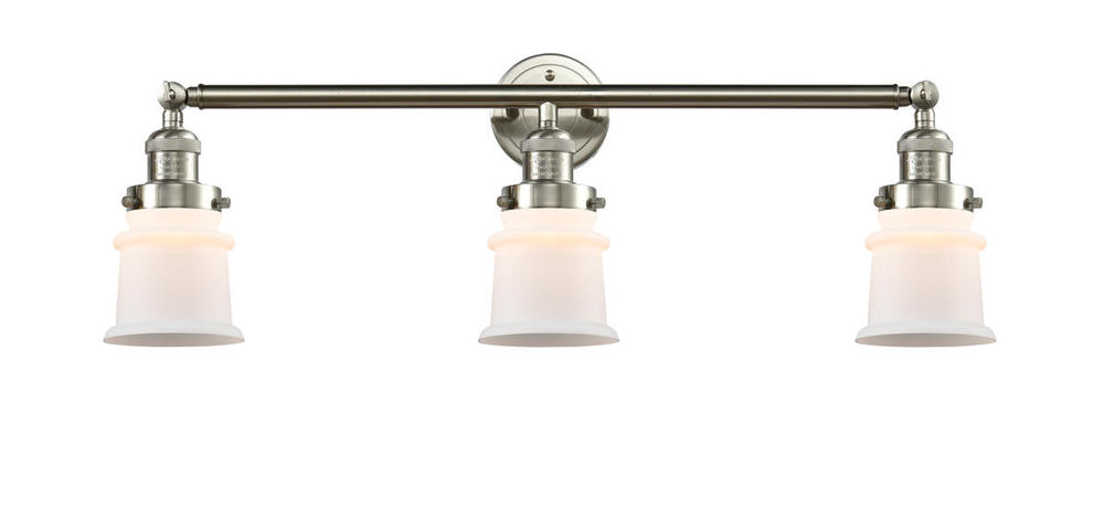 Canton - 3 Light - 30 inch - Brushed Satin Nickel - Bath Vanity Light