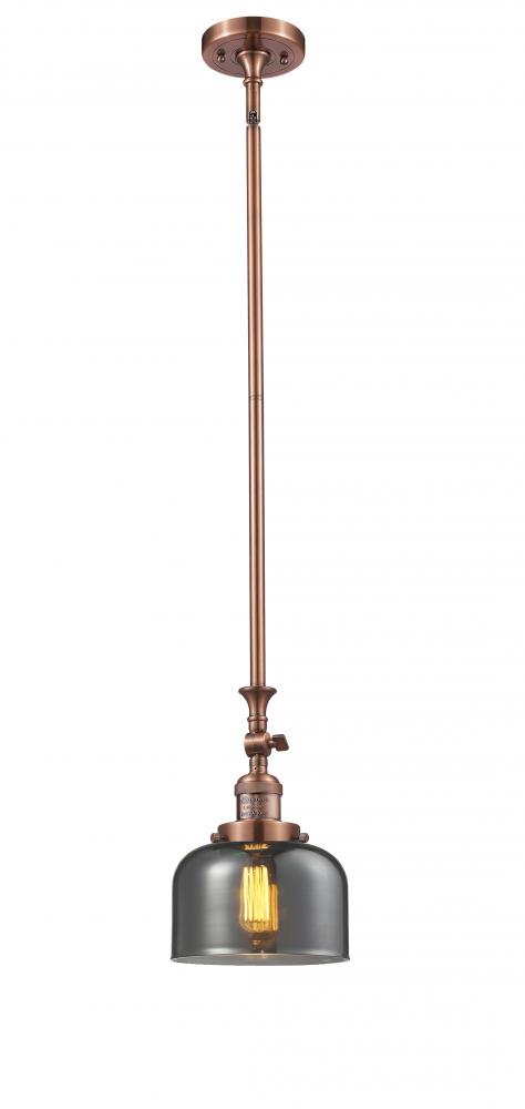 Bell - 1 Light - 8 inch - Antique Copper - Stem Hung - Mini Pendant