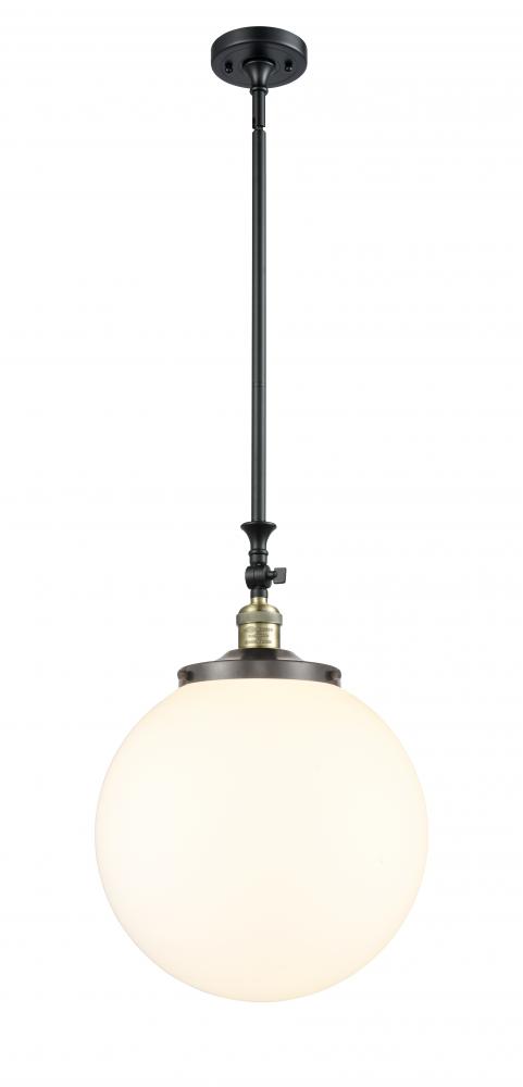 Beacon - 1 Light - 12 inch - Black Antique Brass - Stem Hung - Mini Pendant