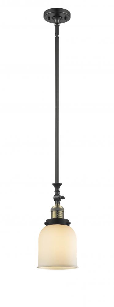 Bell - 1 Light - 5 inch - Black Antique Brass - Stem Hung - Mini Pendant