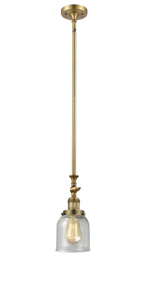 Bell - 1 Light - 5 inch - Brushed Brass - Stem Hung - Mini Pendant