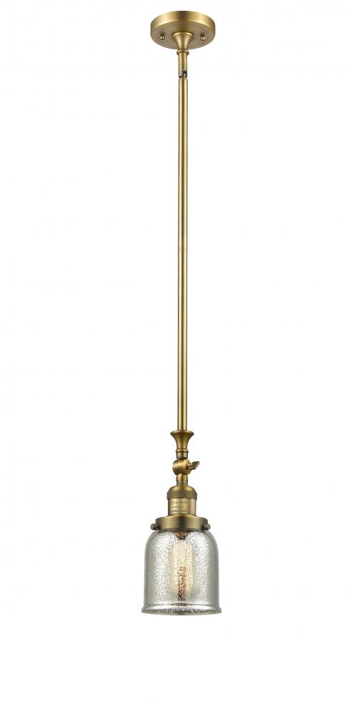 Bell - 1 Light - 5 inch - Brushed Brass - Stem Hung - Mini Pendant