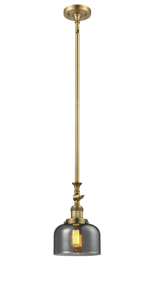 Bell - 1 Light - 8 inch - Brushed Brass - Stem Hung - Mini Pendant