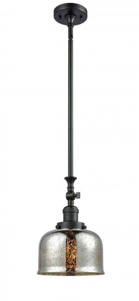 Bell - 1 Light - 8 inch - Matte Black - Stem Hung - Mini Pendant