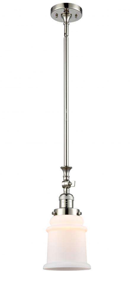 Canton - 1 Light - 6 inch - Polished Nickel - Stem Hung - Mini Pendant