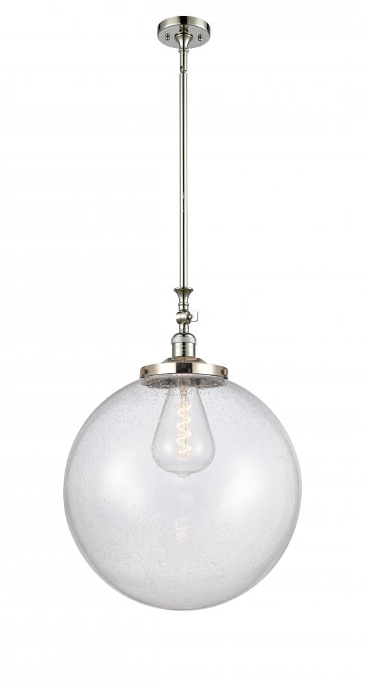 Beacon - 1 Light - 12 inch - Polished Nickel - Stem Hung - Mini Pendant