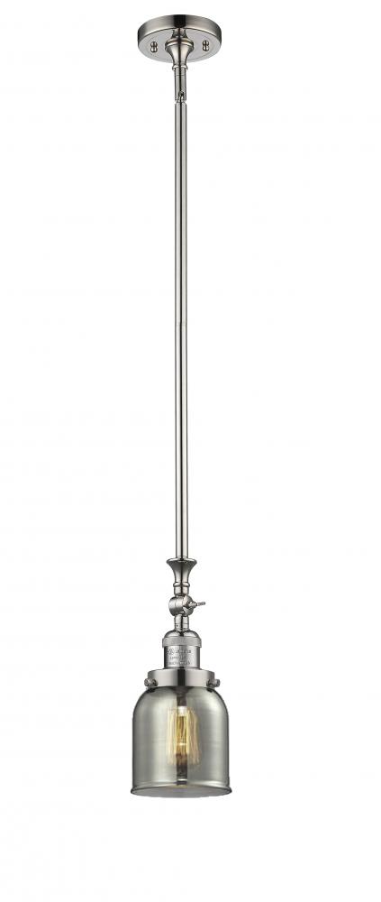 Bell - 1 Light - 5 inch - Polished Nickel - Stem Hung - Mini Pendant