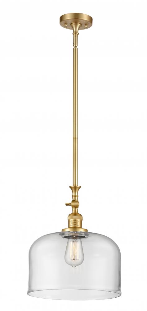 Bell - 1 Light - 12 inch - Satin Gold - Stem Hung - Mini Pendant