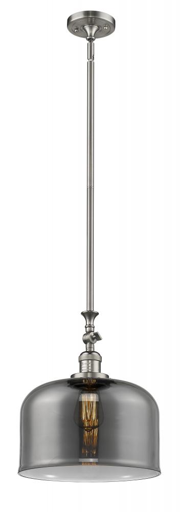 Bell - 1 Light - 12 inch - Brushed Satin Nickel - Stem Hung - Mini Pendant