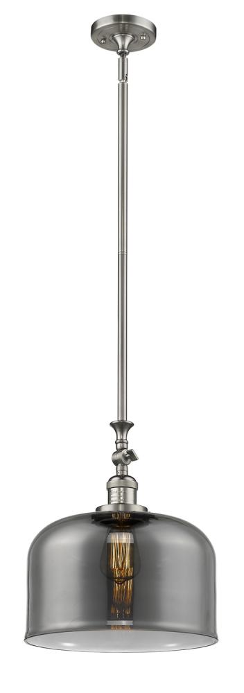 Bell - 1 Light - 12 inch - Brushed Satin Nickel - Stem Hung - Mini Pendant