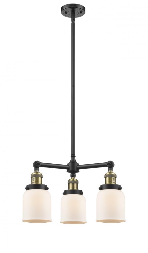 Bell - 3 Light - 19 inch - Black Antique Brass - Stem Hung - Chandelier