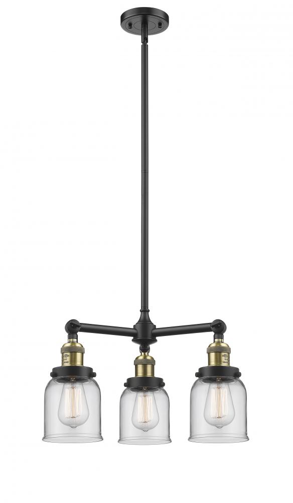 Bell - 3 Light - 19 inch - Black Antique Brass - Stem Hung - Chandelier