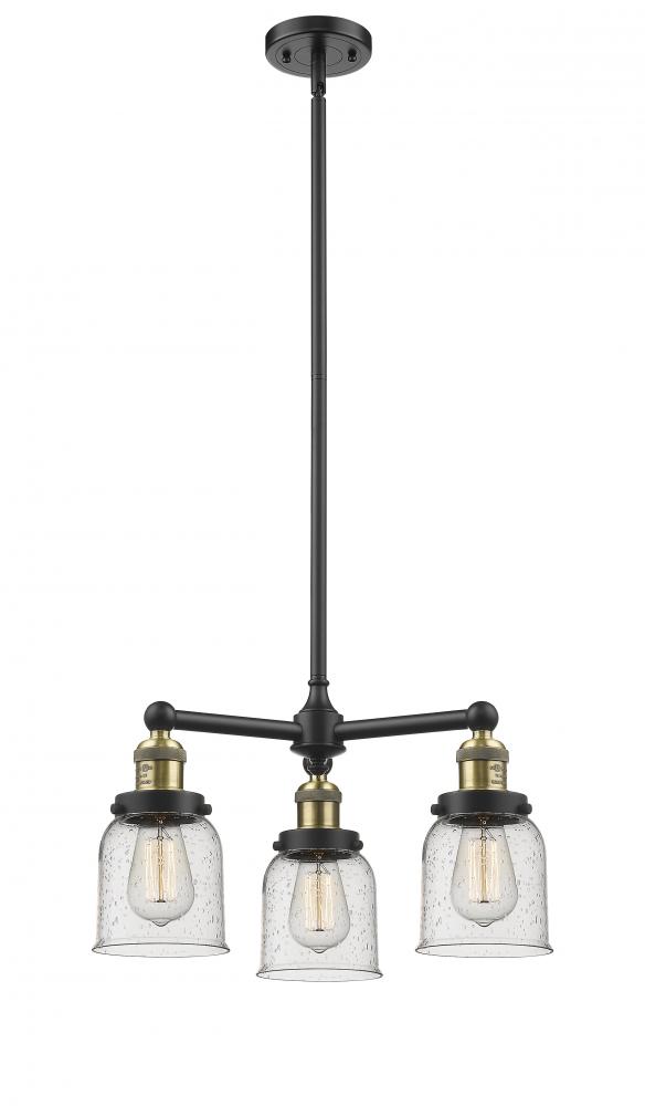 Bell - 3 Light - 19 inch - Black Antique Brass - Stem Hung - Chandelier