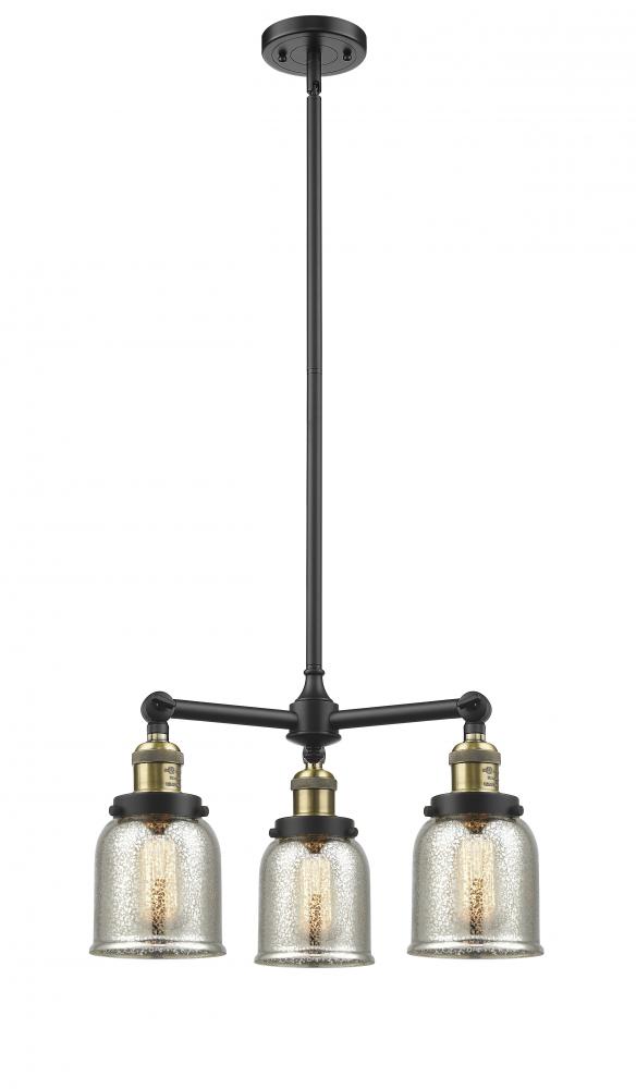 Bell - 3 Light - 19 inch - Black Antique Brass - Stem Hung - Chandelier