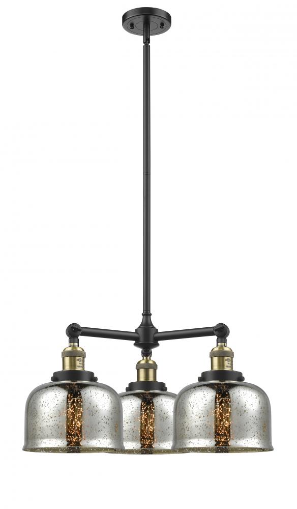 Bell - 3 Light - 22 inch - Black Antique Brass - Stem Hung - Chandelier