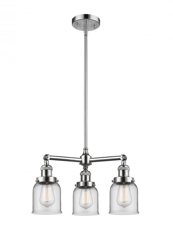 Bell - 3 Light - 19 inch - Polished Chrome - Stem Hung - Chandelier