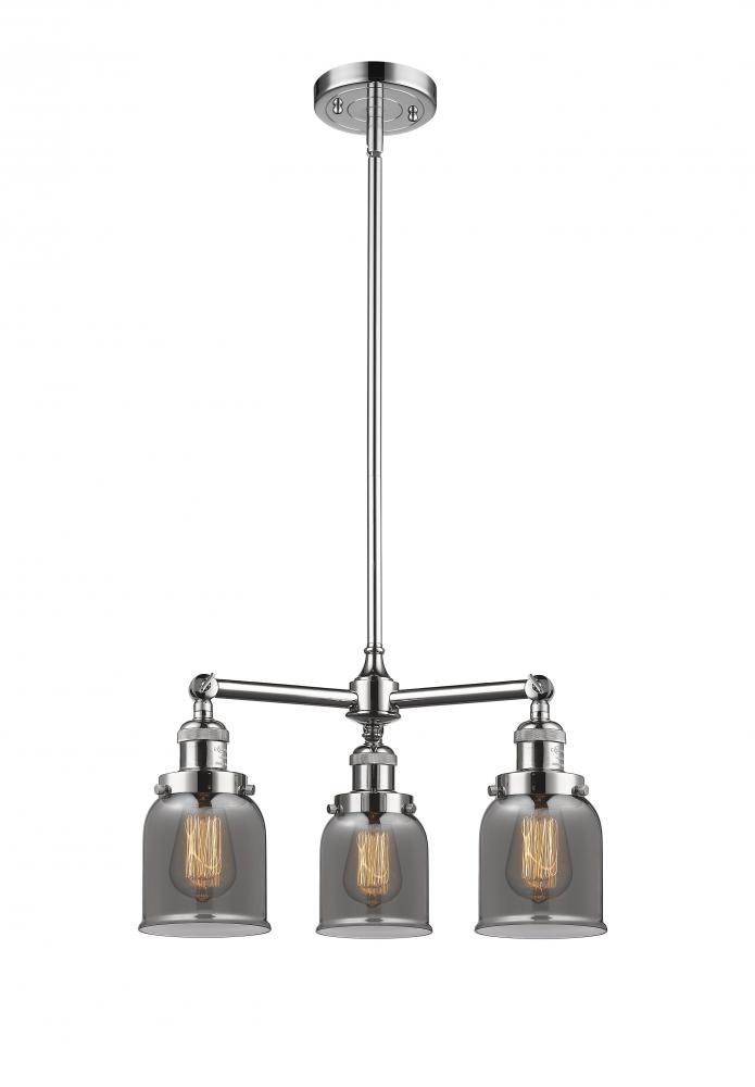 Bell - 3 Light - 19 inch - Polished Chrome - Stem Hung - Chandelier