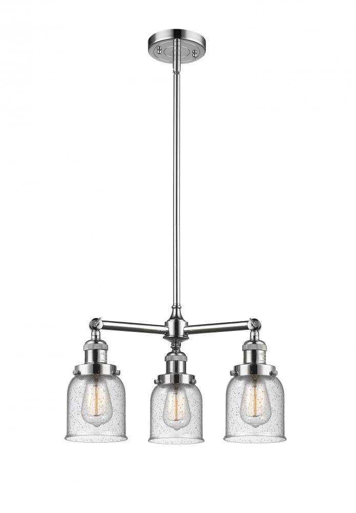 Bell - 3 Light - 19 inch - Polished Chrome - Stem Hung - Chandelier