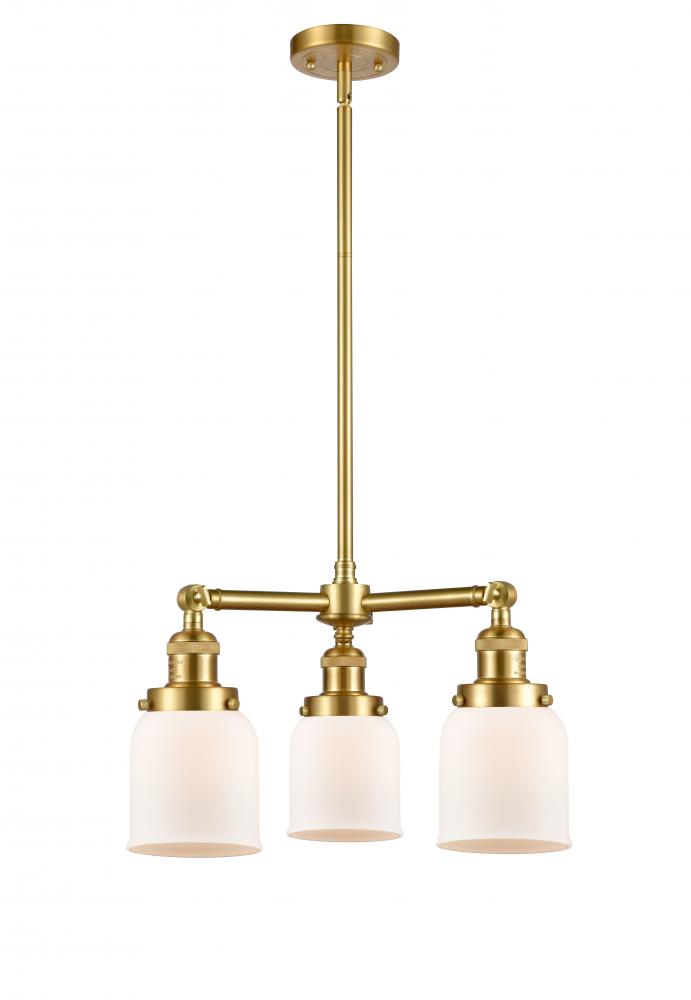 Bell - 3 Light - 19 inch - Satin Gold - Stem Hung - Chandelier