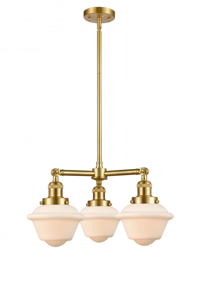 Oxford - 3 Light - 20 inch - Satin Gold - Stem Hung - Chandelier