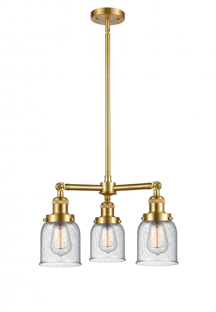 Bell - 3 Light - 19 inch - Satin Gold - Stem Hung - Chandelier