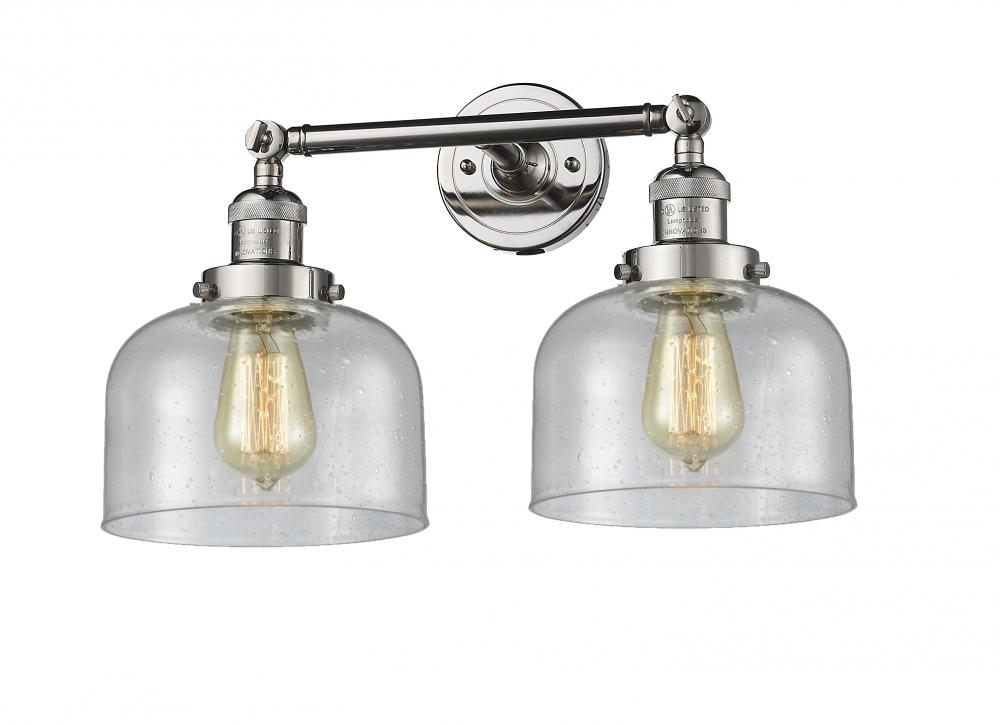 Bell - 2 Light - 19 inch - Polished Nickel - Bath Vanity Light