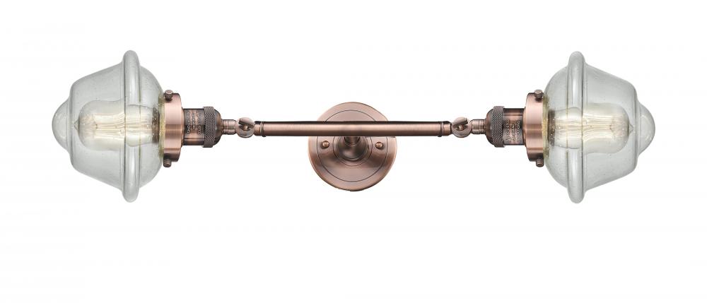 Oxford - 2 Light - 8 inch - Antique Copper - Bath Vanity Light