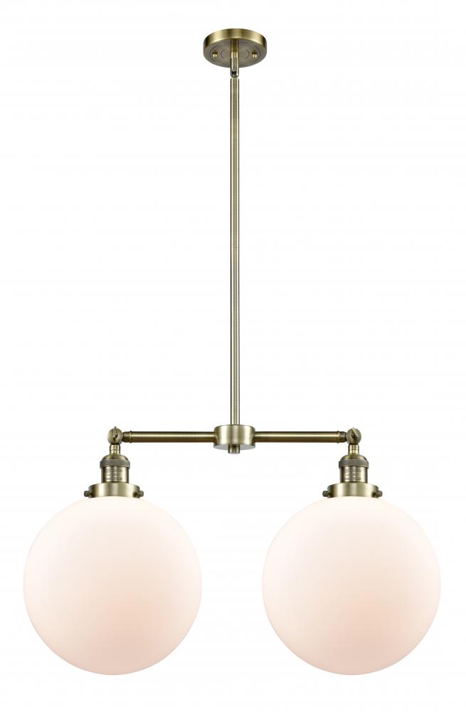 Beacon - 2 Light - 27 inch - Antique Brass - Stem Hung - Island Light