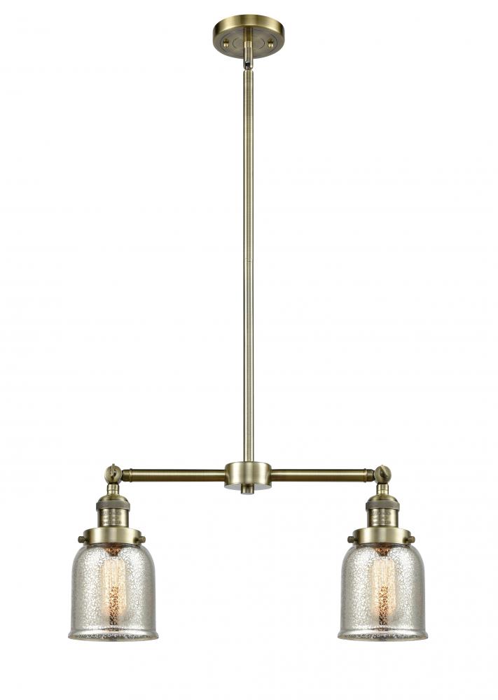 Bell - 2 Light - 21 inch - Antique Brass - Stem Hung - Island Light