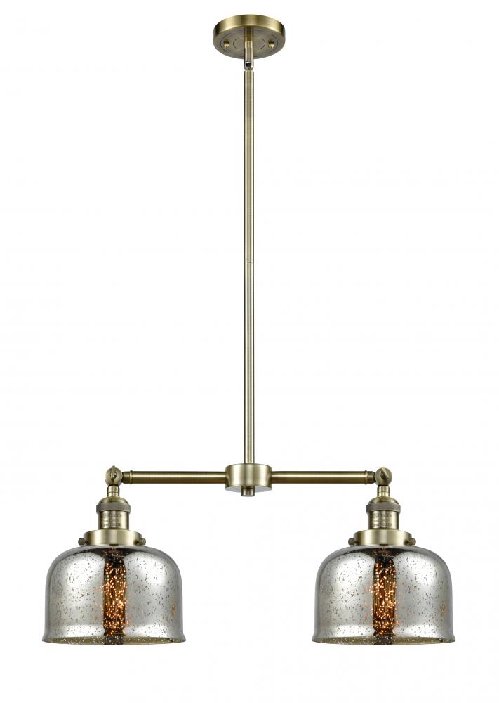 Bell - 2 Light - 24 inch - Antique Brass - Stem Hung - Island Light