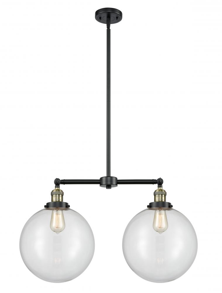 Beacon - 2 Light - 27 inch - Black Antique Brass - Stem Hung - Island Light