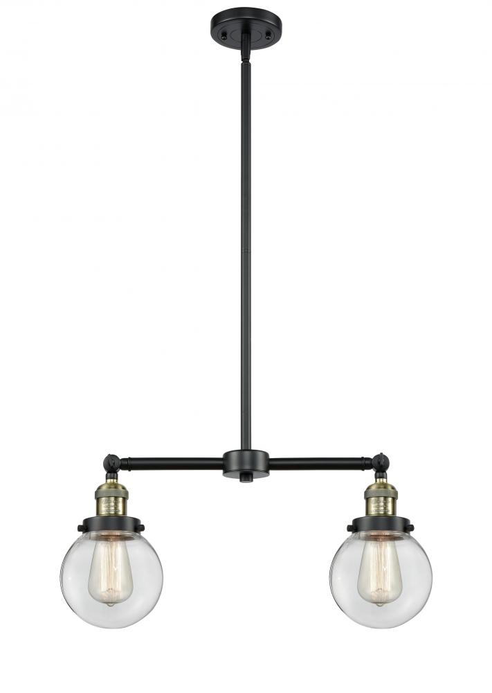 Beacon - 2 Light - 23 inch - Black Antique Brass - Stem Hung - Island Light