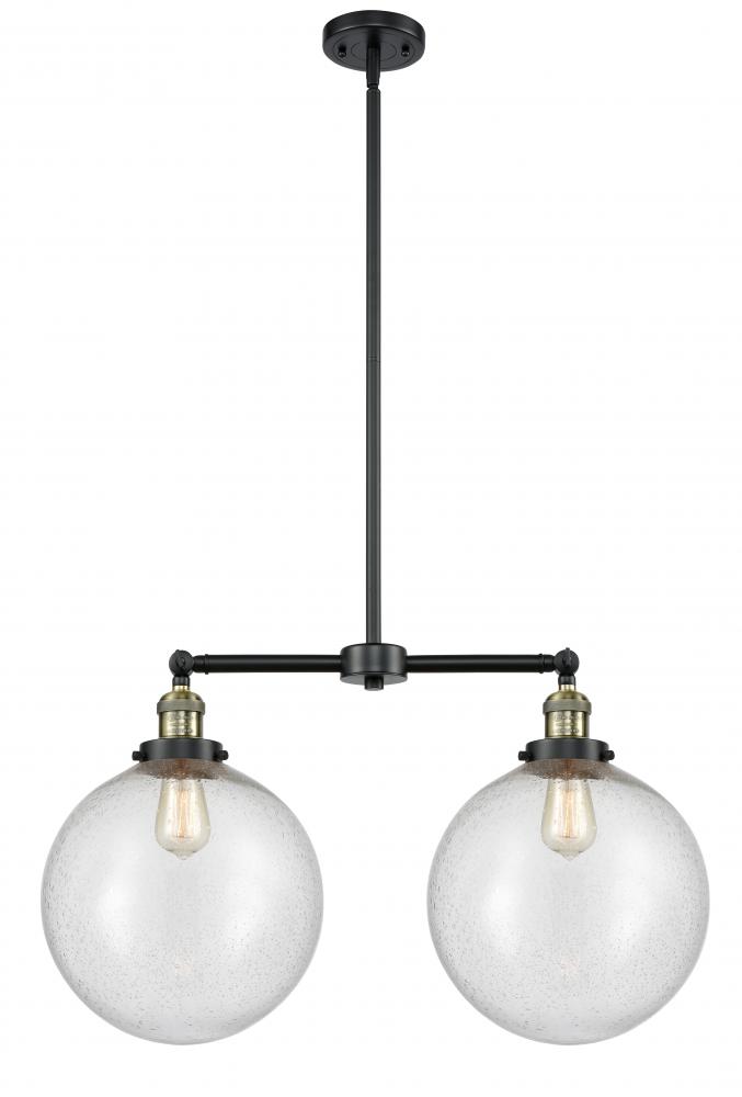 Beacon - 2 Light - 27 inch - Black Antique Brass - Stem Hung - Island Light