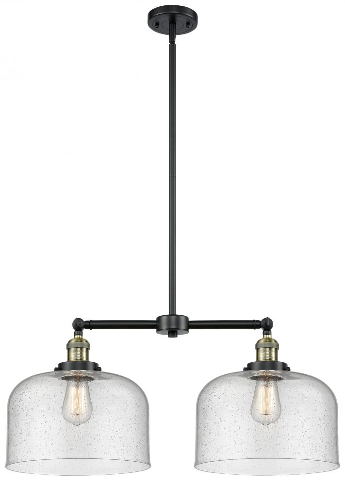 Bell - 2 Light - 21 inch - Black Antique Brass - Stem Hung - Island Light