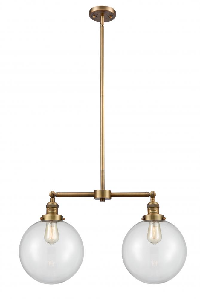 Beacon - 2 Light - 25 inch - Brushed Brass - Stem Hung - Island Light