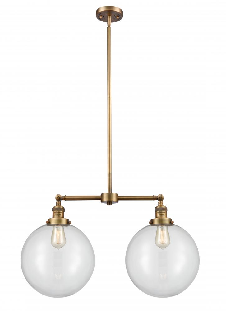 Beacon - 2 Light - 27 inch - Brushed Brass - Stem Hung - Island Light