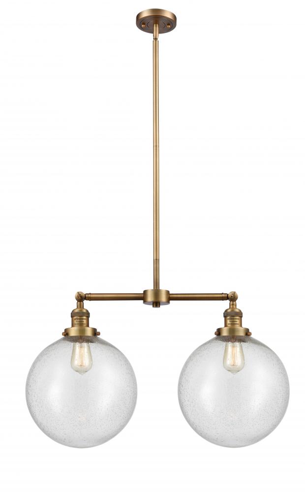 Beacon - 2 Light - 27 inch - Brushed Brass - Stem Hung - Island Light