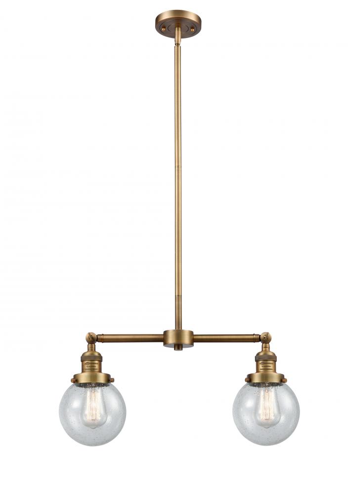 Beacon - 2 Light - 23 inch - Brushed Brass - Stem Hung - Island Light