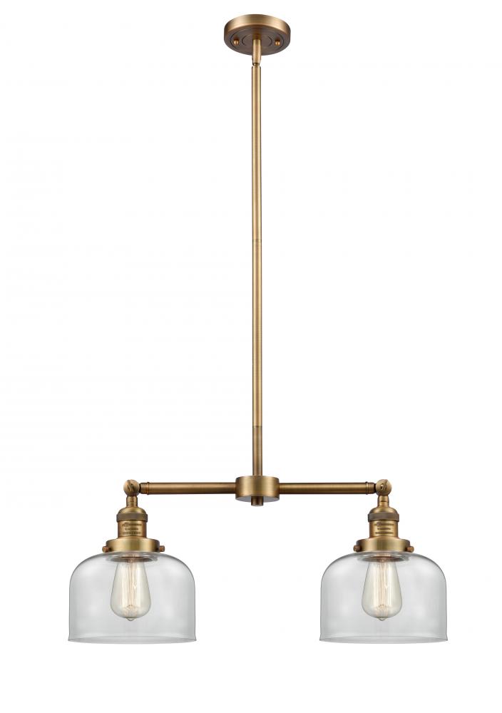 Bell - 2 Light - 21 inch - Brushed Brass - Stem Hung - Island Light