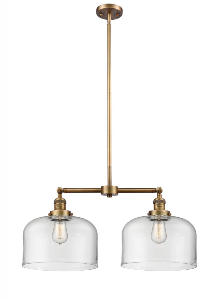 Bell - 2 Light - 21 inch - Brushed Brass - Stem Hung - Island Light