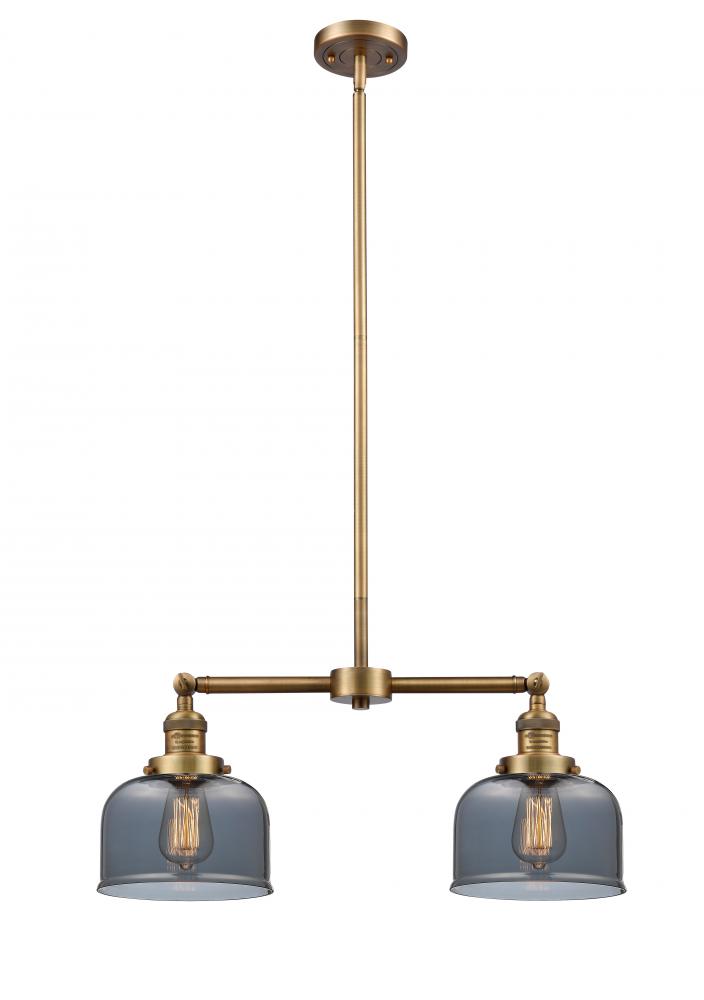 Bell - 2 Light - 21 inch - Brushed Brass - Stem Hung - Island Light