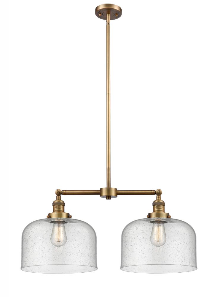 Bell - 2 Light - 21 inch - Brushed Brass - Stem Hung - Island Light