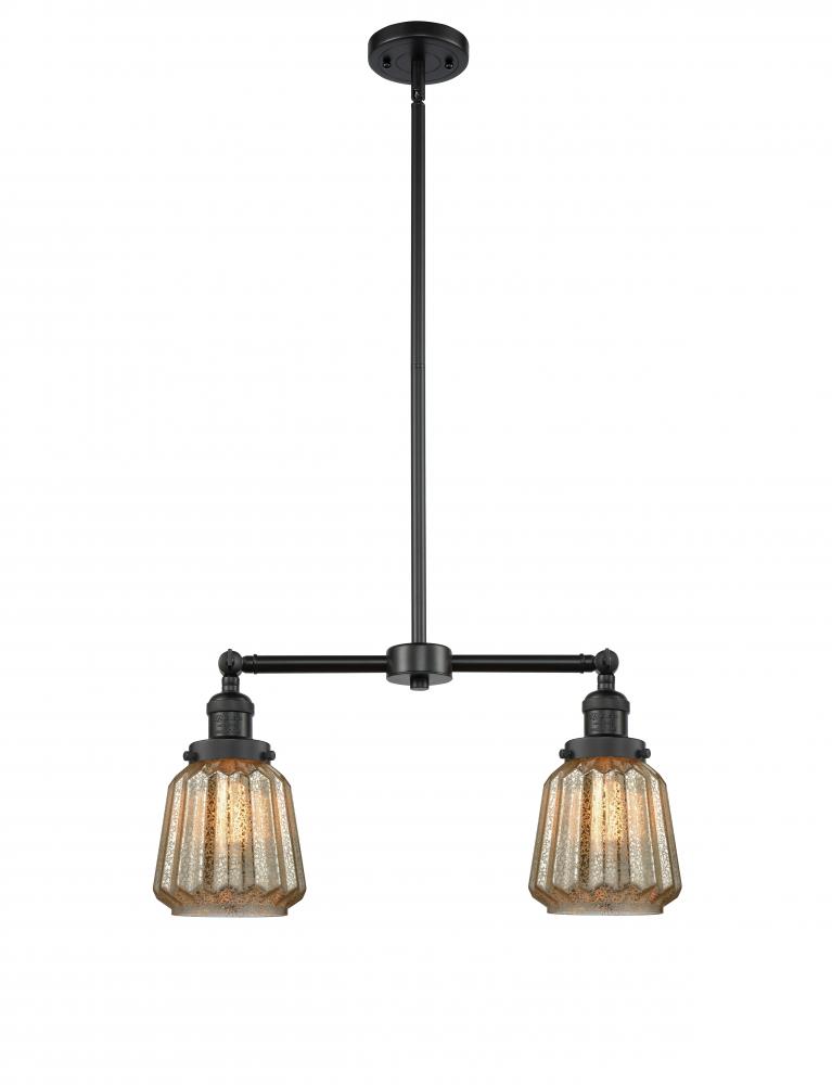 Chatham - 2 Light - 21 inch - Matte Black - Stem Hung - Island Light