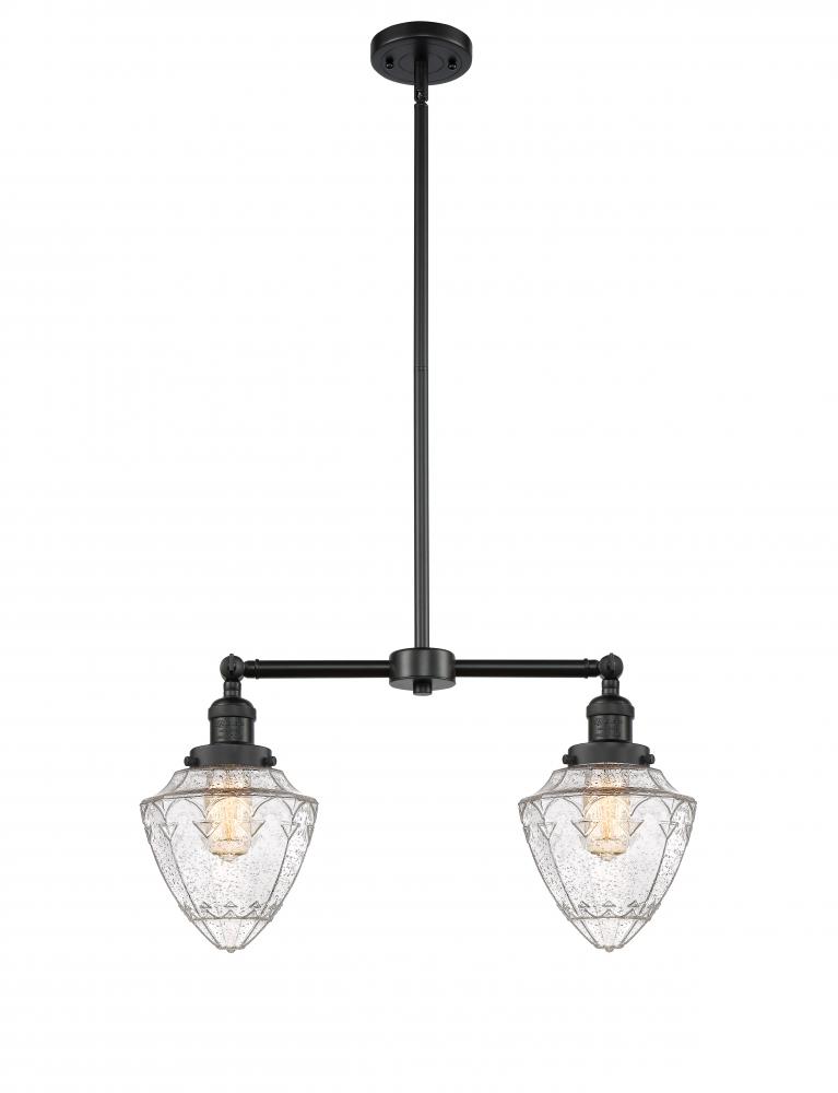 Bullet - 2 Light - 24 inch - Matte Black - Stem Hung - Island Light