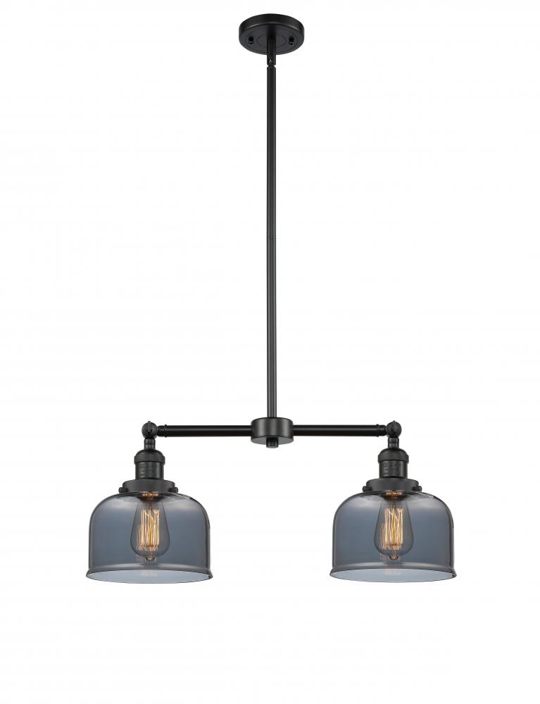 Bell - 2 Light - 21 inch - Matte Black - Stem Hung - Island Light